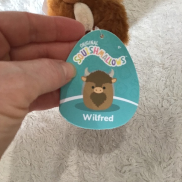 NWT Squishmallows Wilfred The Highland Cow Plush Toy Collectible Clip Keychain - Picture 3 of 3